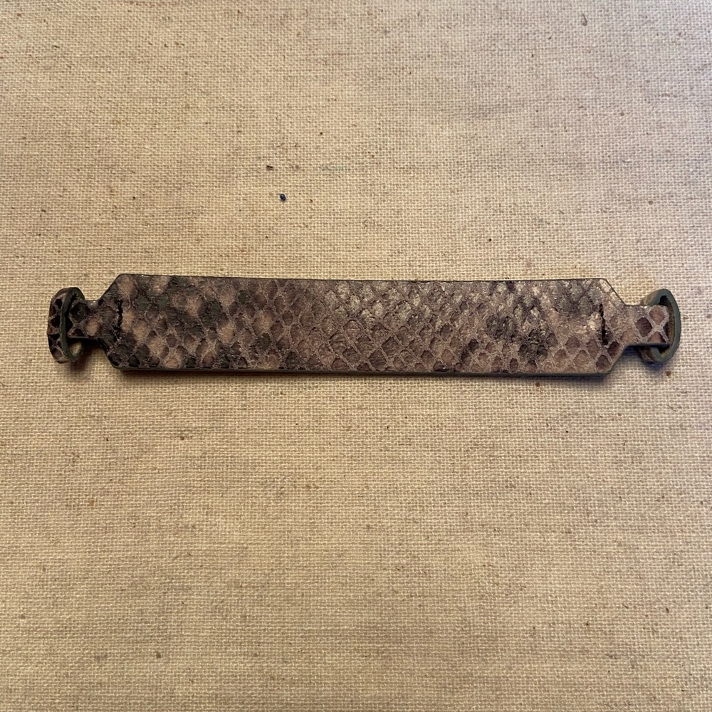 KEEP Collective leather cuff Snakeskin/gunmetal